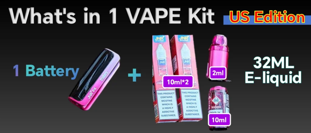 JNR P4 STELLARC 100K VAPE KIT CONTENT