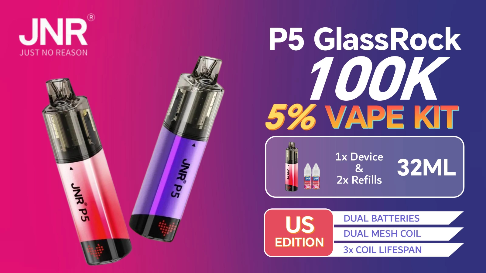 JNR P5 GlassRock 100K Kit